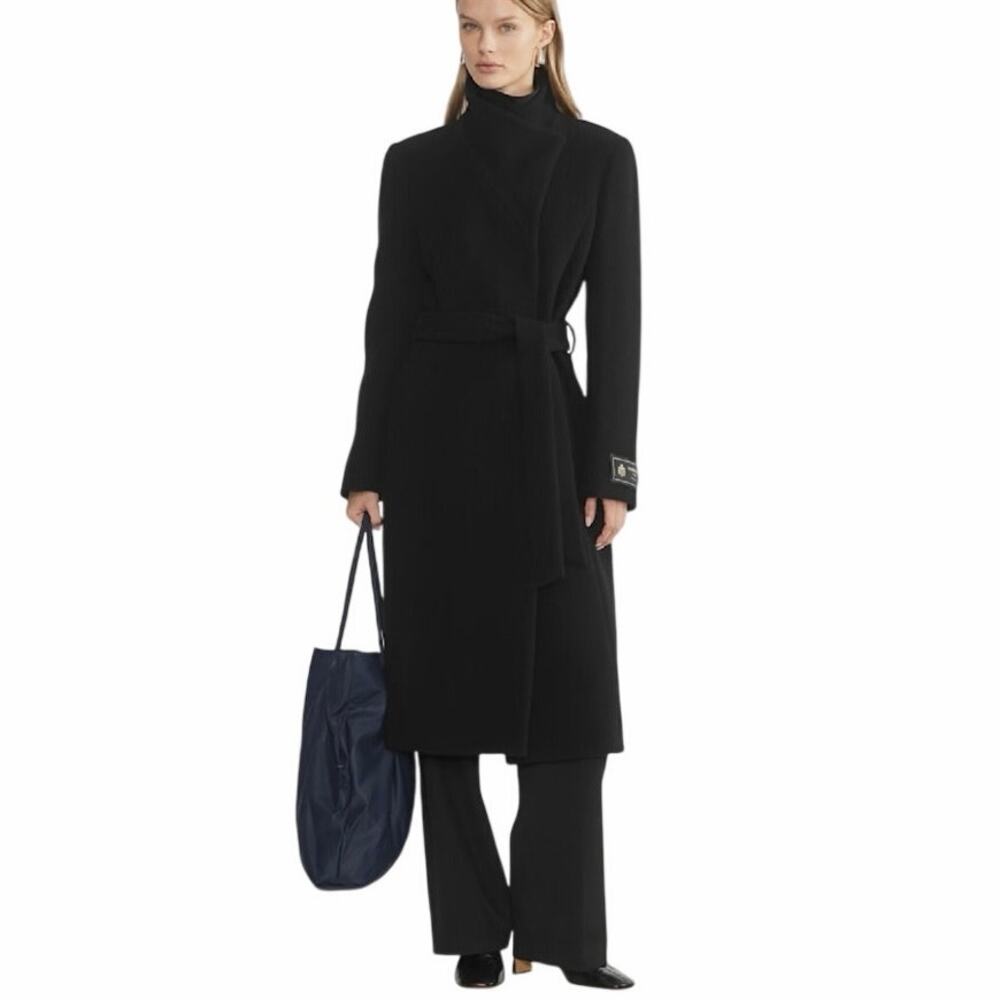 Aritzia Babaton Commute Tote Navy Nylon Cinch Quiet Luxury Minimalist Bag - Picture 9 of 10